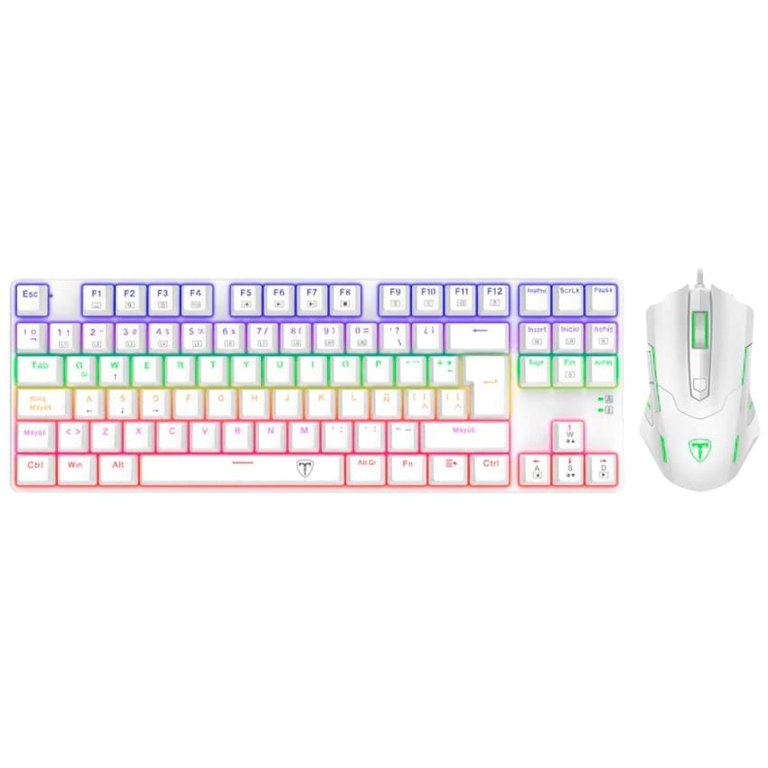 Teclado Y Mouse T-Dagger Advance Force Blanco Switch Red